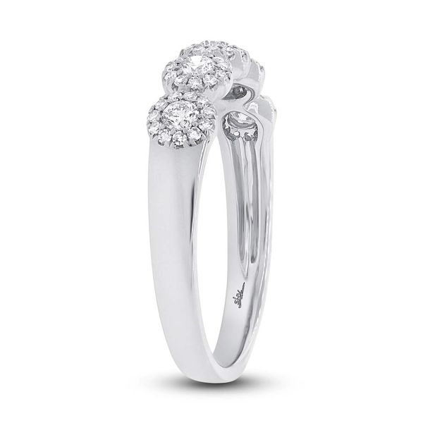 14K White Gold and Diamond Wedding Band Image 3 SVS Fine Jewelry Oceanside, NY