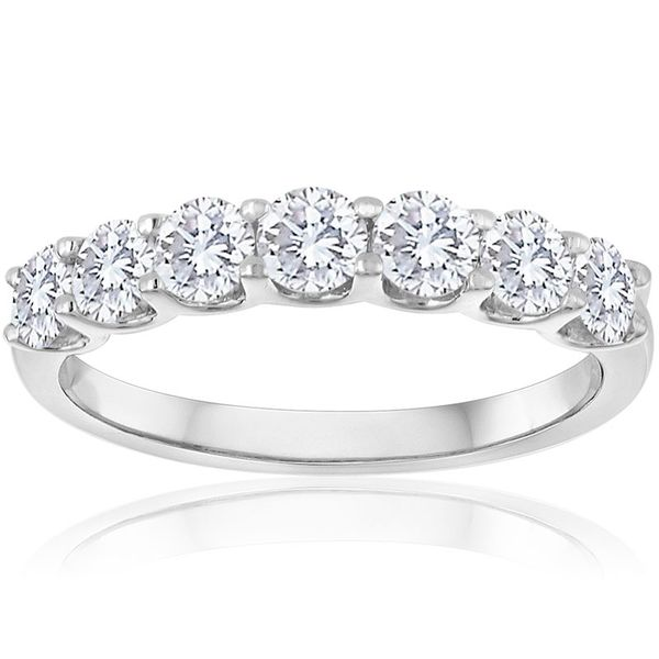 Forevermark Platinum 7-Stone Diamond Wedding Band SVS Fine Jewelry Oceanside, NY