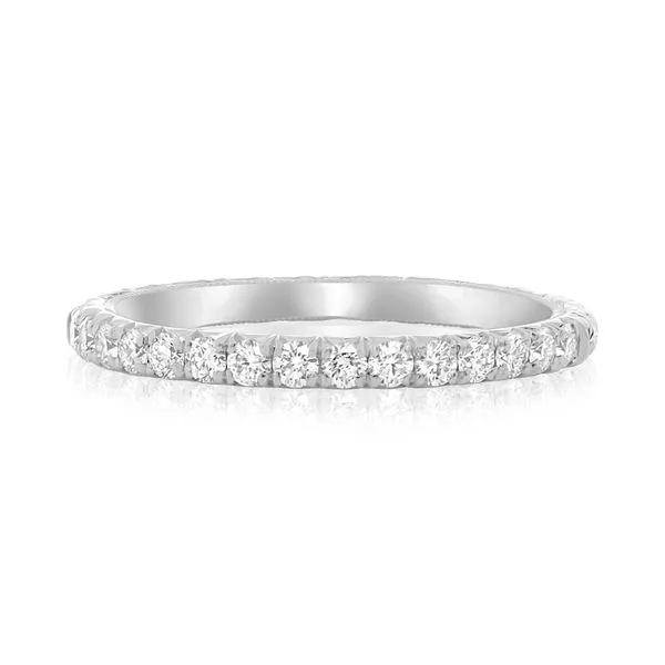 14K White Gold French Pave Diamond Band SVS Fine Jewelry Oceanside, NY