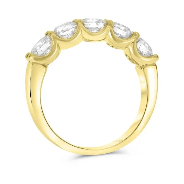 Five Stone Round Diamond Band, 2.00ctw Image 2 SVS Fine Jewelry Oceanside, NY