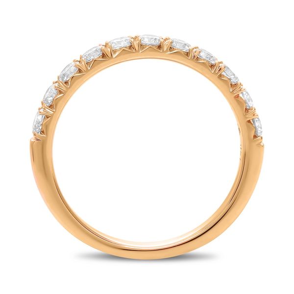 14K Rose Gold Diamond Wedding Band Image 2 SVS Fine Jewelry Oceanside, NY