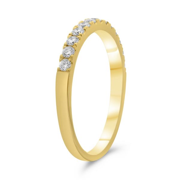 14K Yellow Gold Diamond Wedding Band Image 3 SVS Fine Jewelry Oceanside, NY
