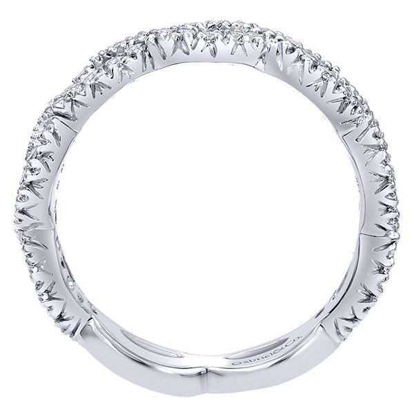 Gabriel & Co. Stackable 14K white gold Wedding Band Image 2 SVS Fine Jewelry Oceanside, NY