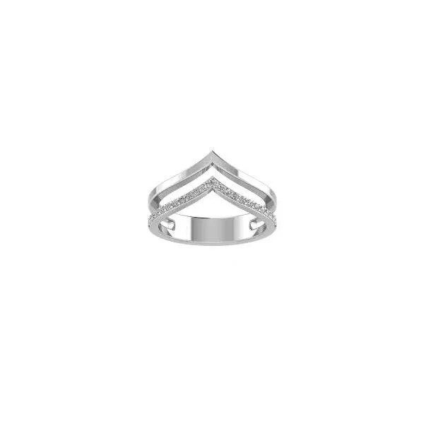 Diamond V Shaped Contour Band, .18ctw Size 7 SVS Fine Jewelry Oceanside, NY