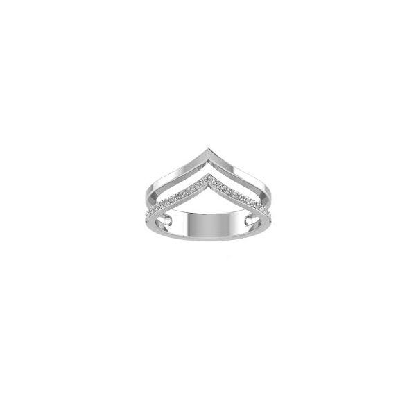 Diamond V Shaped Contour Band, .18 SVS Fine Jewelry Oceanside, NY