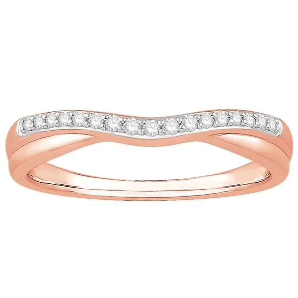 14K Rose Gold And Diamond Wedding Ring, 0.10Cttw SVS Fine Jewelry Oceanside, NY