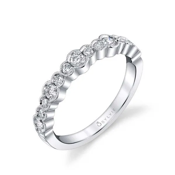 Sylvie Sophia 14K White Gold Wedding Band, 0.46Cttw SVS Fine Jewelry Oceanside, NY