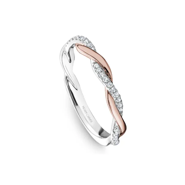 Noam Carver 14K White & Rose Gold Wedding Band SVS Fine Jewelry Oceanside, NY