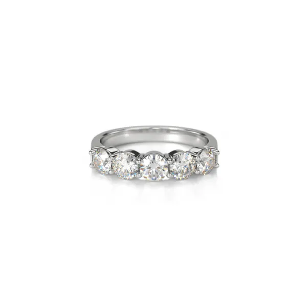 Crown Ring 14K White Gold & Diamond Wedding Band SVS Fine Jewelry Oceanside, NY