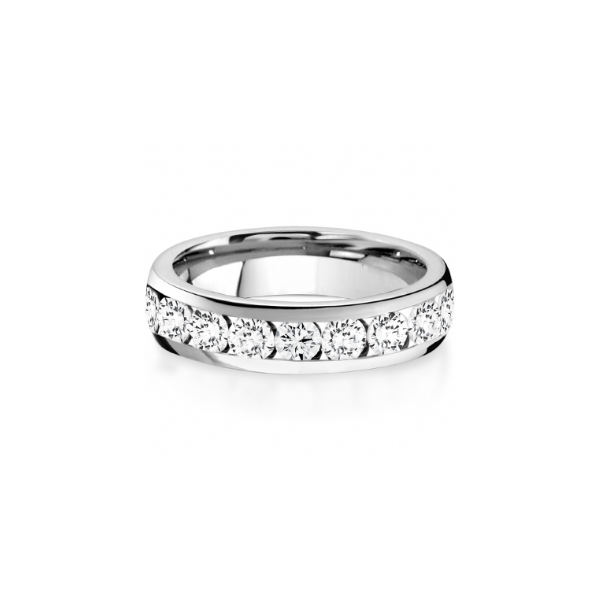 Crown Ring 14K White Gold & Diamond Wedding Band SVS Fine Jewelry Oceanside, NY
