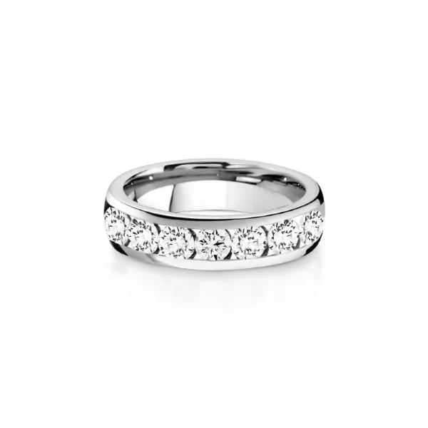 Crown Ring 14K White Gold & Diamond Wedding Band SVS Fine Jewelry Oceanside, NY