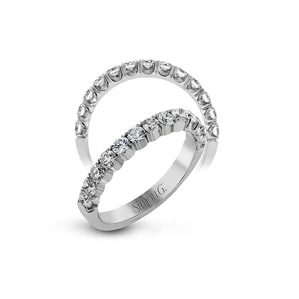 Simon G. 18K White Gold Diamond Wedding Band SVS Fine Jewelry Oceanside, NY