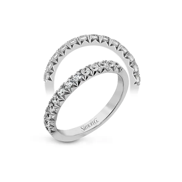 Simon G. 18K White Gold Diamond Wedding Band SVS Fine Jewelry Oceanside, NY