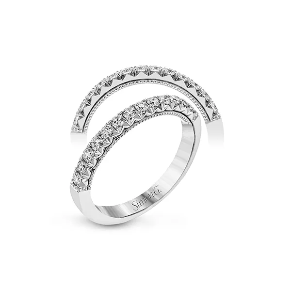 Simon G. 18K White Gold Diamond Wedding Band SVS Fine Jewelry Oceanside, NY