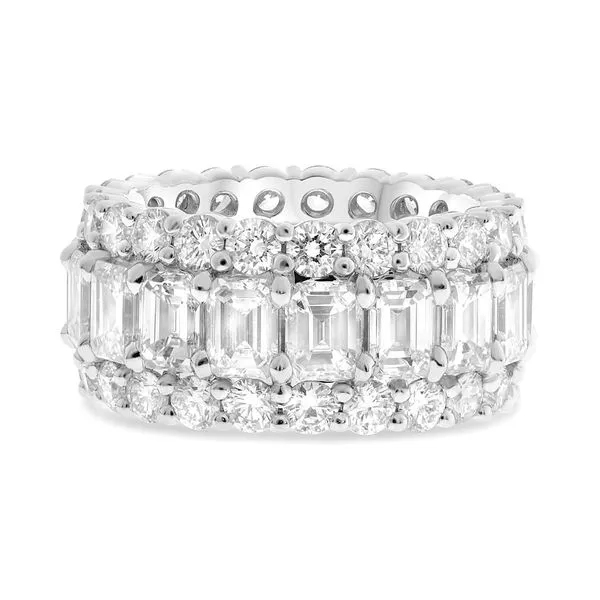 Platinum Emerald Cut Eternity Band, 8.79Cttw SVS Fine Jewelry Oceanside, NY