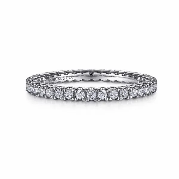 Gabriel & Co. Faenza White Gold Diamond Eternity Band SVS Fine Jewelry Oceanside, NY