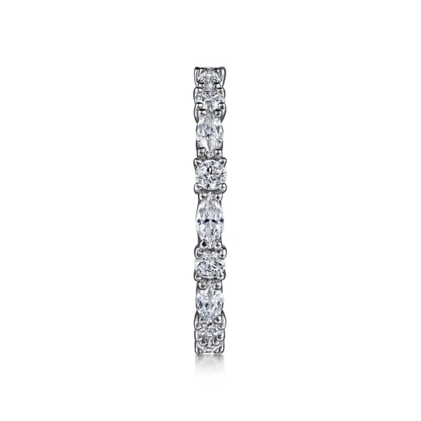 Gabriel & Co. Aalto White Gold Diamond Eternity Band Image 4 SVS Fine Jewelry Oceanside, NY