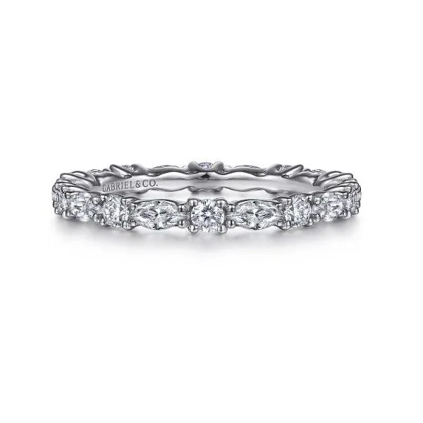Gabriel & Co. Aalto White Gold Diamond Eternity Band SVS Fine Jewelry Oceanside, NY