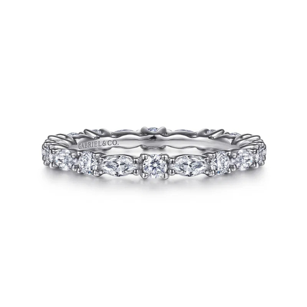 Gabriel & Co. Aalto White Gold Diamond Eternity Band SVS Fine Jewelry Oceanside, NY