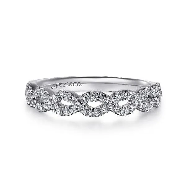 AN8261W44JJ Gabriel Co. Treviso White Gold Anniversary Band SVS