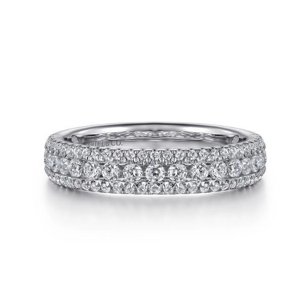 Gabriel & Co. Contemporary White Gold Anniversary Band SVS Fine Jewelry Oceanside, NY