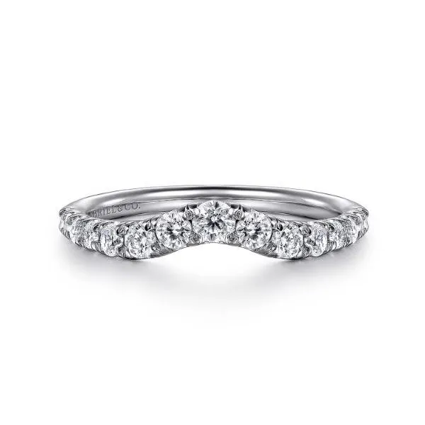 Gabriel & Co. Chambery White Gold Wedding Band SVS Fine Jewelry Oceanside, NY