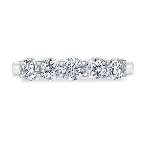 Forevermark White Gold 5-Stone U-Prong Wedding Band SVS Fine Jewelry Oceanside, NY