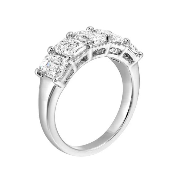 Lab Grown Emerald Cut Five Stone Diamond Band, 2.10ctw Image 3 SVS Fine Jewelry Oceanside, NY