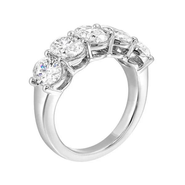 Lab Grown Oval Diamond Five Stone Band, 2.00ctw Image 3 SVS Fine Jewelry Oceanside, NY