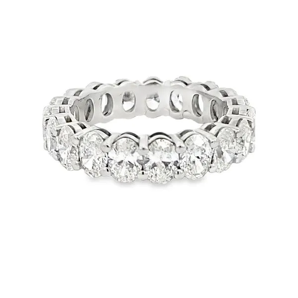 Platinum & Oval Diamond Eternity Band, 4.50Cttw SVS Fine Jewelry Oceanside, NY