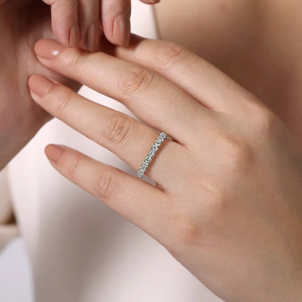 Gabriel & Co. Sorrento White Gold Wedding Band Image 5 SVS Fine Jewelry Oceanside, NY