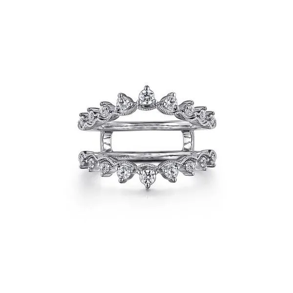 Gabriel & Co. Contemporary White Gold Ring Enhancer SVS Fine Jewelry Oceanside, NY