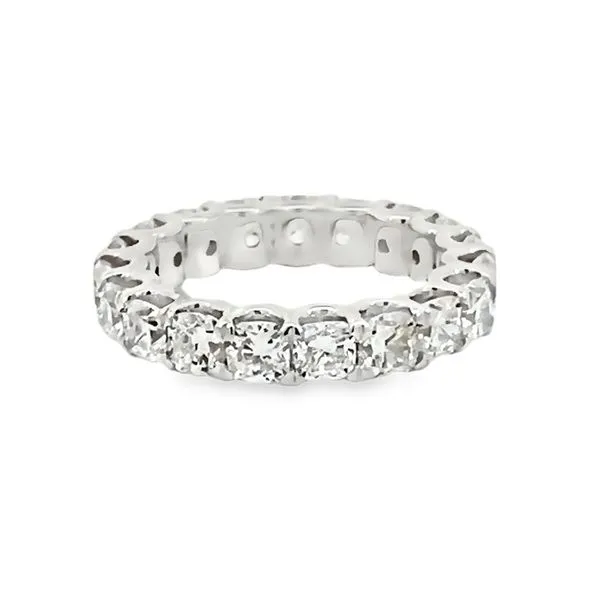 White Gold & Cushion Diamond Eternity Band, 5Cttw Image 2 SVS Fine Jewelry Oceanside, NY