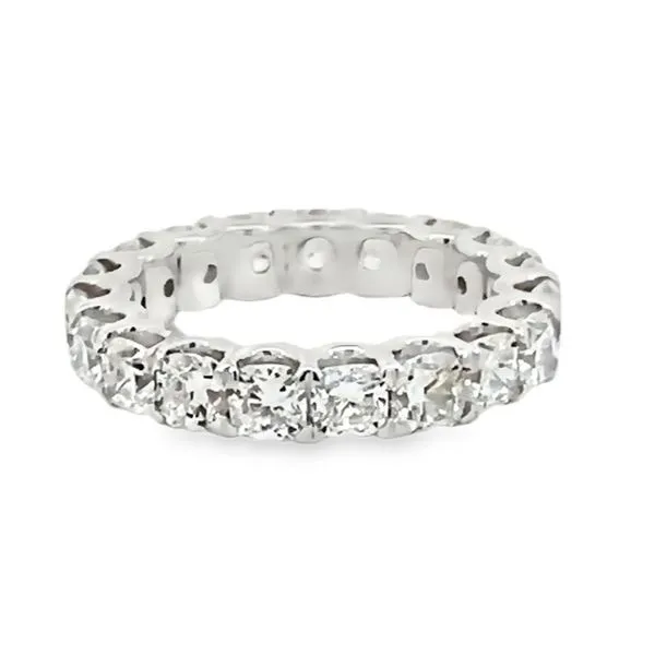 White Gold & Cushion Diamond Eternity Band, 5Cttw SVS Fine Jewelry Oceanside, NY