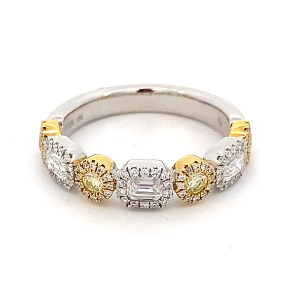Platinum & Yellow Gold, & Diamond Wedding Band SVS Fine Jewelry Oceanside, NY