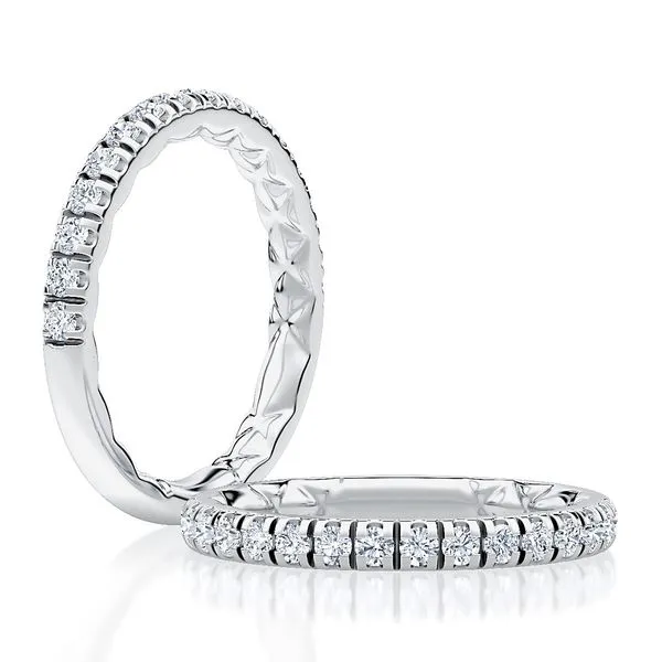 A.Jaffe White Gold Diamond Wedding Band SVS Fine Jewelry Oceanside, NY