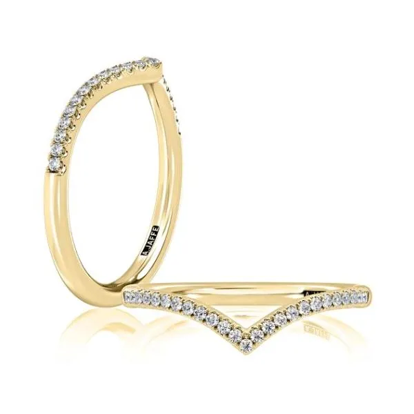 A.Jaffe Yellow Gold Contour Wedding Band SVS Fine Jewelry Oceanside, NY