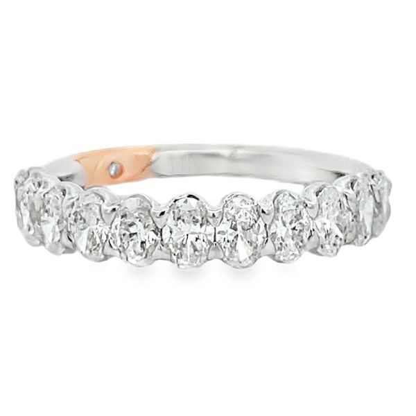 A.Jaffe White & Rose Gold Wedding Band SVS Fine Jewelry Oceanside, NY