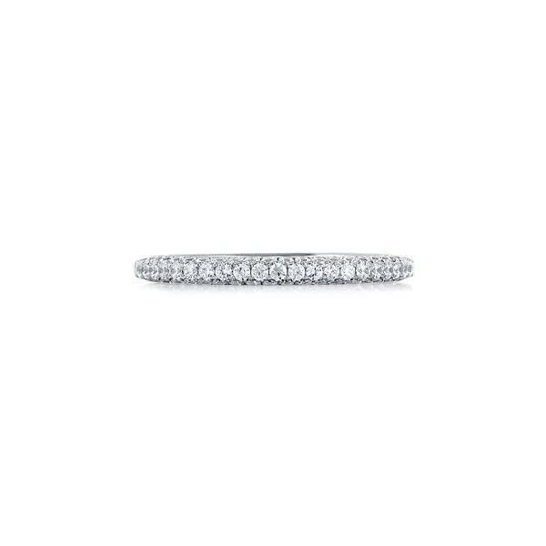 A.Jaffe White Gold Pave Set Wedding Band SVS Fine Jewelry Oceanside, NY