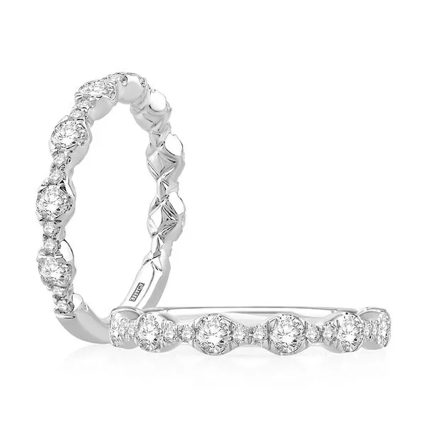 A.Jaffe White Gold Diamond Wedding Band SVS Fine Jewelry Oceanside, NY