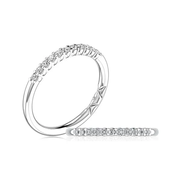 A.Jaffe Platinum Diamond Wedding Band, 0.19Cttw