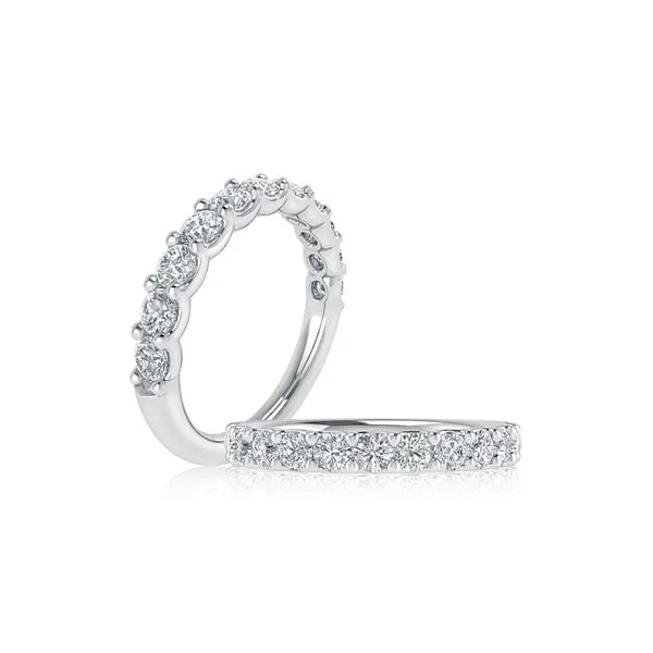 A.Jaffe White Gold Diamond Wedding Band SVS Fine Jewelry Oceanside, NY