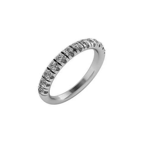 White Gold Micro Prong Diamond Wedding Band SVS Fine Jewelry Oceanside, NY