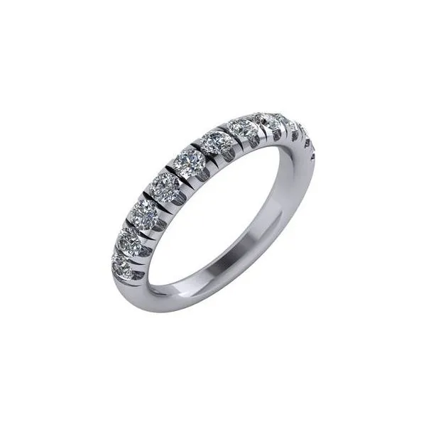 White Gold Micro Prong Diamond Wedding Band SVS Fine Jewelry Oceanside, NY