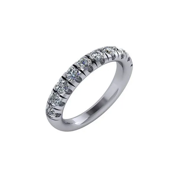 White Gold Micro Prong Diamond Wedding Band SVS Fine Jewelry Oceanside, NY