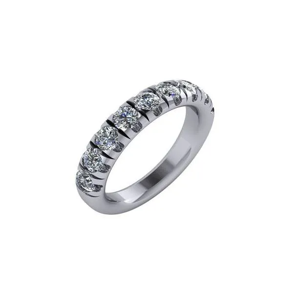 White Gold Micro Prong Diamond Wedding Band SVS Fine Jewelry Oceanside, NY