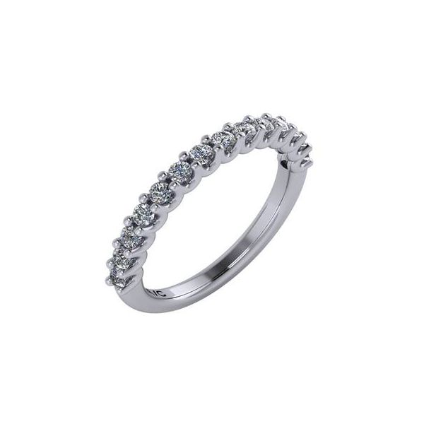 W4939-White Gold U Prong Diamond Wedding Band-SVS Fine Jewelry