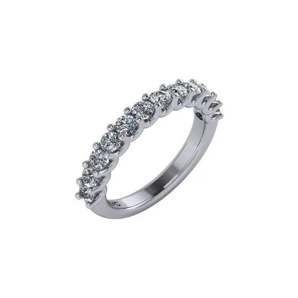 White Gold U Prong Diamond Wedding Band SVS Fine Jewelry Oceanside, NY