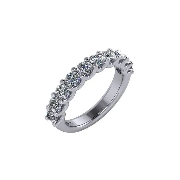 White Gold U Prong Diamond Wedding Band SVS Fine Jewelry Oceanside, NY