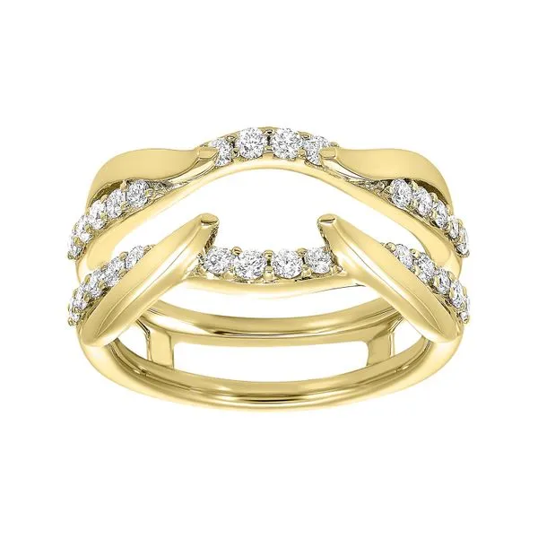 Yellow Gold Diamond Ring Enhancer SVS Fine Jewelry Oceanside, NY